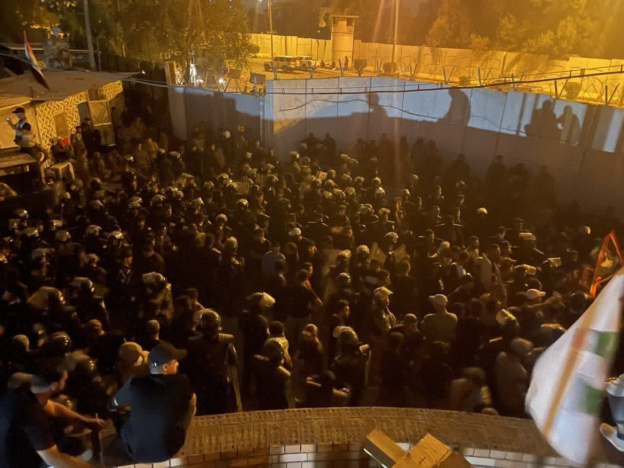 The staff of the Finnish embassy in Iraq was evacuated after demonstrators attacked the Swedish embassy