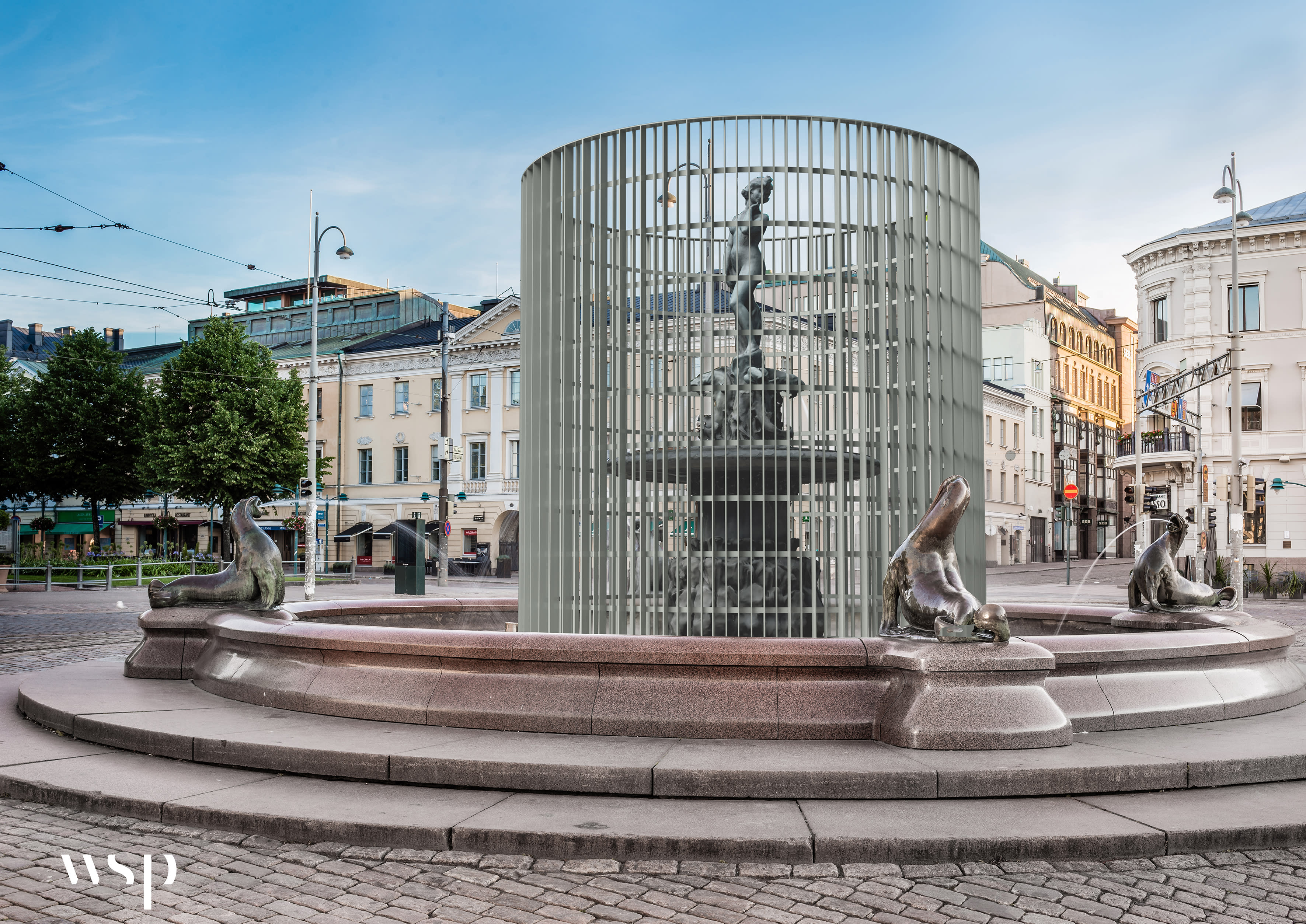 Helsinki está repensando el diseño de la valla de la icónica estatua