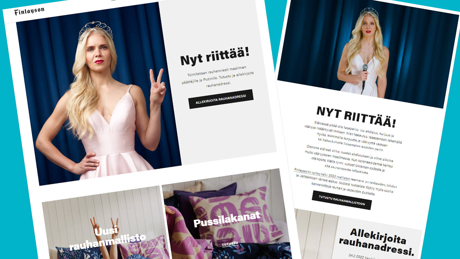 The Finnish textile company Finlayson regrets the Ukrainian campaign