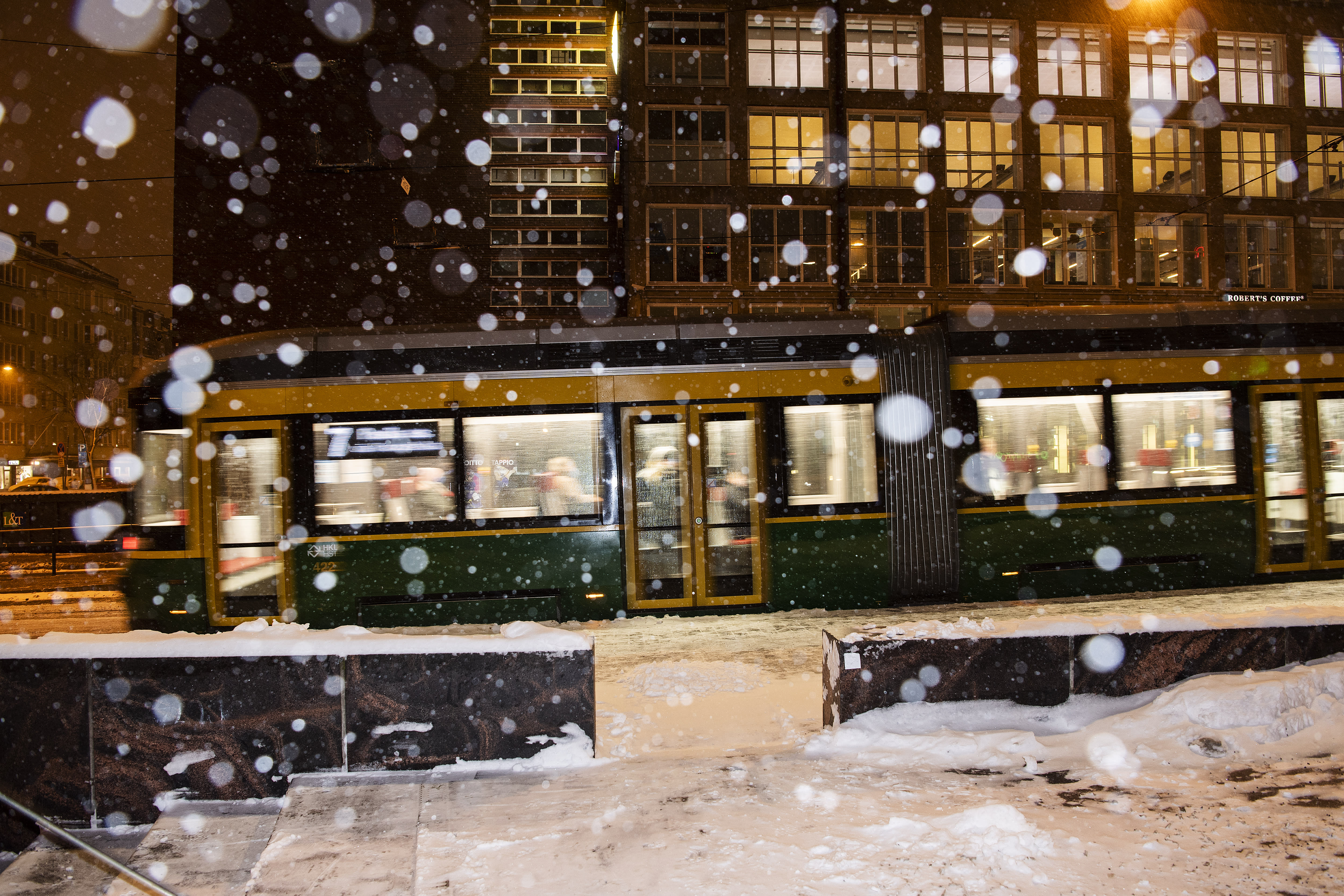 The cold is disrupting bus and tram traffic in Helsinki, some trains are canceled or late