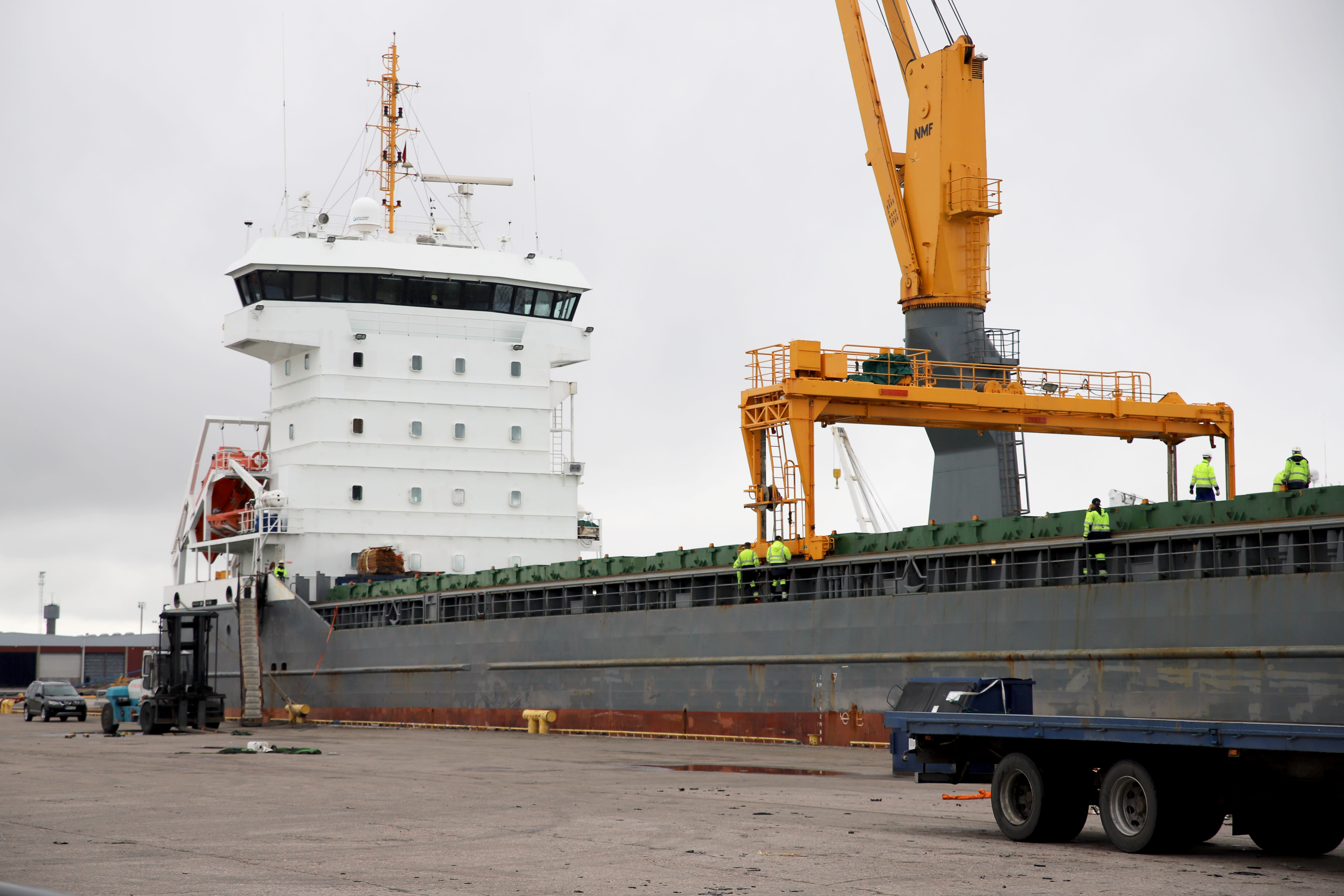 A large Finnish port that converts wastewater from cargo ships into biogas