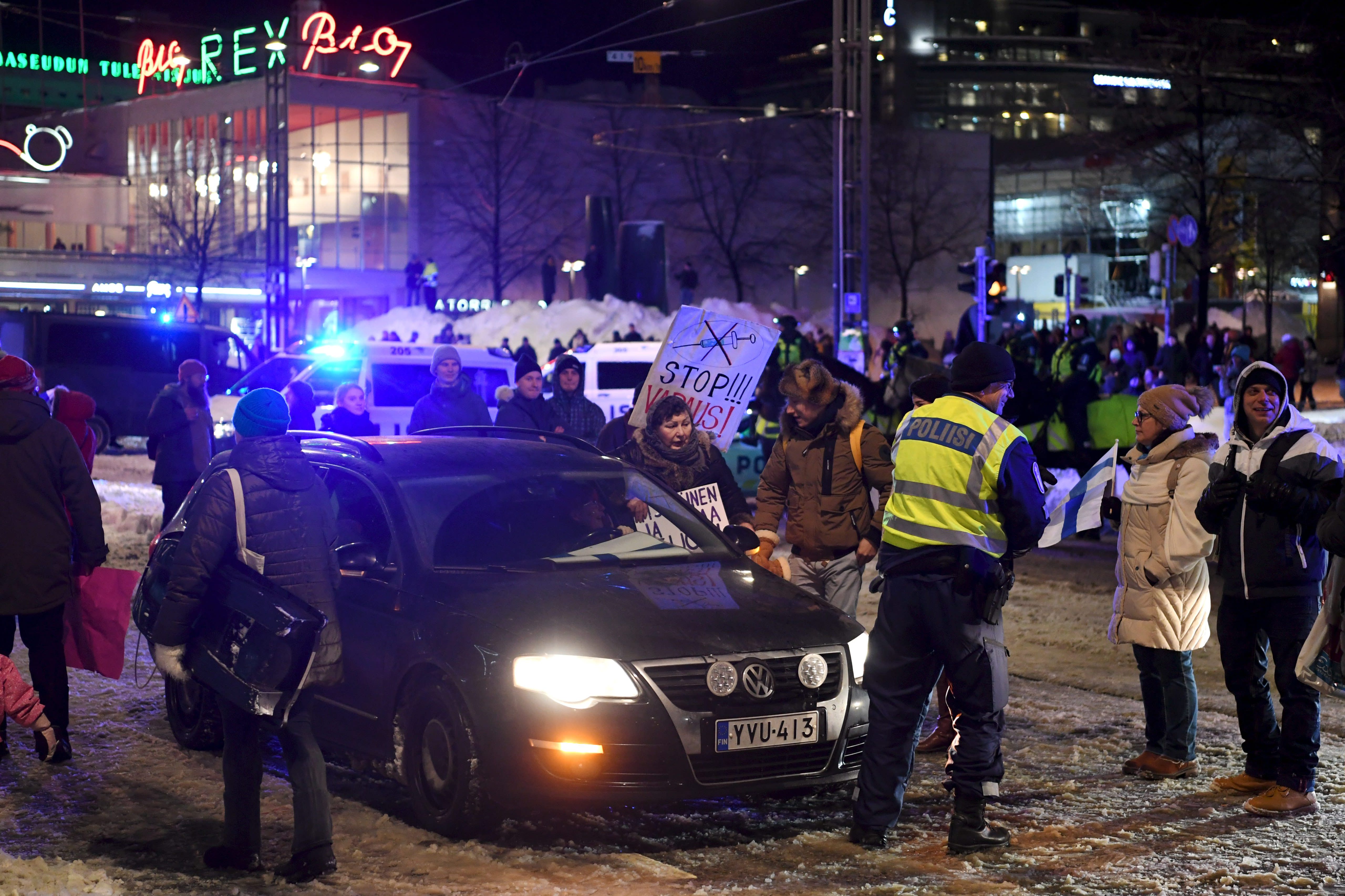 Das Demonstrationswochenende des finnischen Konvois beginnt am dritten Tag