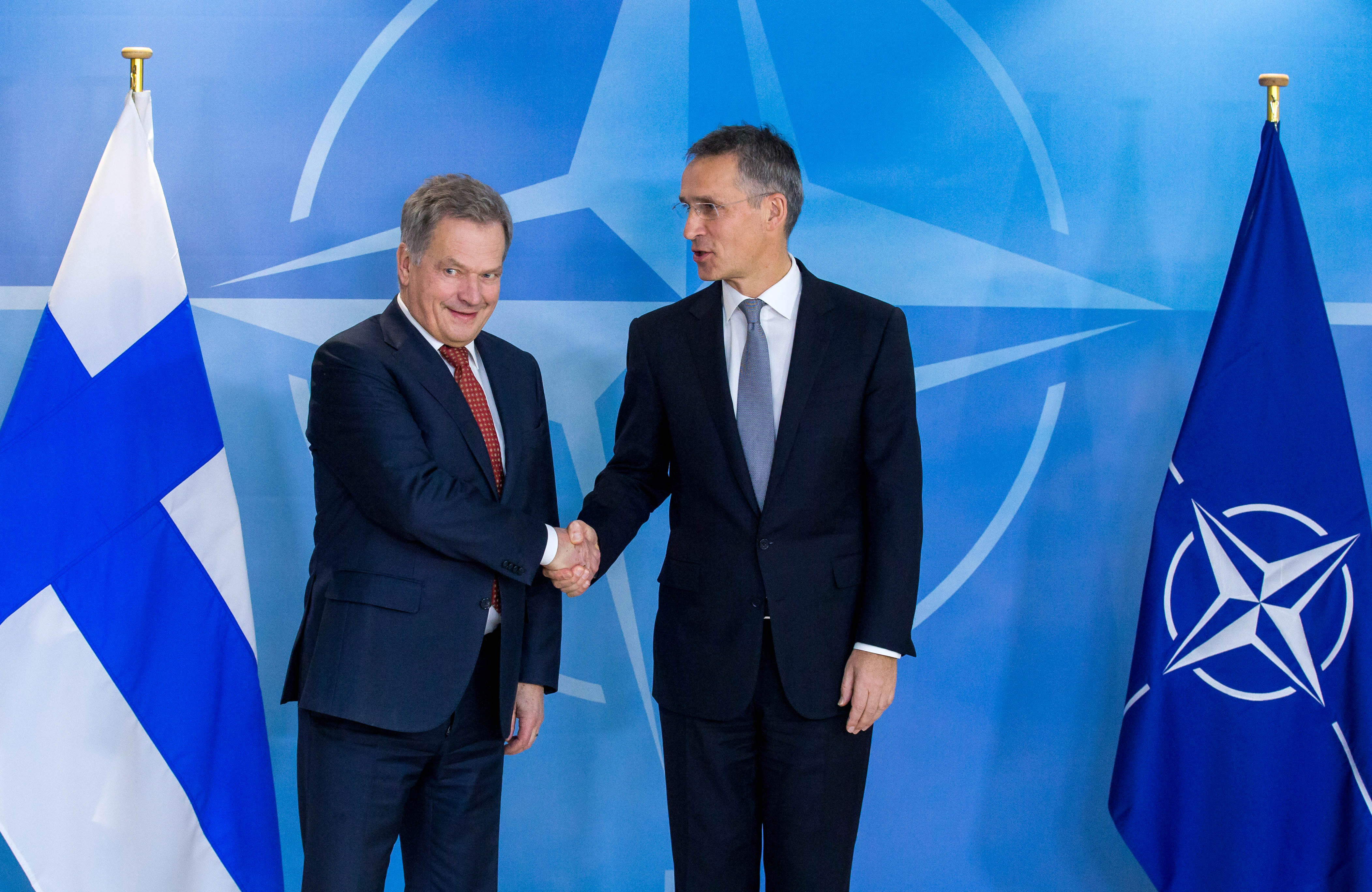 NATO-Generalsekretär, Präsident Niinistö, erörtert das mögliche Bewerbungsverfahren Finnlands
