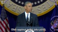 Uutisvideot: Obama jäähyväispuheessaan: Kyllä, me teimme sen