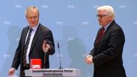 Talouskomissaari Olli Rehn ja Frank-Walter Steinmeier