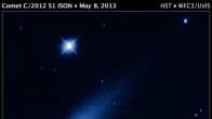 ISON-komeetta avaruusteleskooppi Hubblen ottamassa kuvassa.