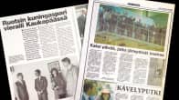Lehdet uutisoivat Ruotsin kuningasparin vierailusta Imatran tehtailla vuonna 1983.