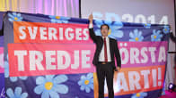 Ruotsidemokraattien puheenjohtaja Jimmie Åkesson valokuvattuna syyskuussa 2014.