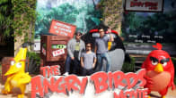 Kuvassa Angry Birds -elokuvan ääninäyttelijöitä lehdistötilaisuudessa Meksikossa kesäkuussa 2015.