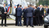 Presidentti Vladimir Putin saapui Savonlinnaan helikopterilla.