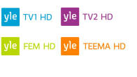 Ylen HD-muotoisten tv-kanavien logot