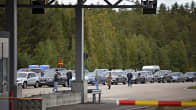 Venäjältä Suomeen tulevaa liikennettä Vaalimaan raja-asemalla perjantaina 23. syyskuuta 2022.