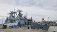 Nato ships dock in Helsinki.