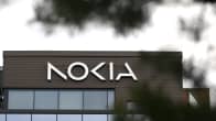 Nokia's logo on an office building.