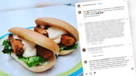Kuvakaappaus muuramekouluruoka-nimisestä Instagram-tilistä. Kuvassa kipparin hodarit.