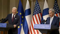 Biden och Niinistö håller presskonferens.