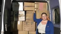 Student Emmi Soderholm carries humanitarian aid to Ukrainians