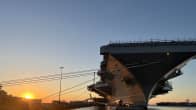 Nato-laiva auringonlaskussa