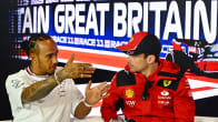Lewis Hamilton ja Charles Leclerc.