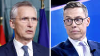 Side-by-side photos of Jens Stoltenberg and Alexander Stubb.