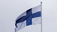 Suomen lippu liehuu Pappilansalmen koulun pihalla.