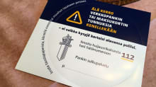 Poliisin varoitustarra.