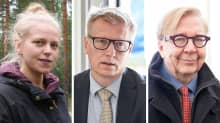 Sini Harkki, Kimmo Tiilikainen ja Markku Ollikainen.
