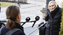 Sisäministeri Maria Ohisalo saapui hallituksen lisätalousarvion neuvotteluihin Säätytalolle Helsingissä 7. huhtikuuta