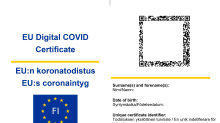 eurooppalainen koronatodistus european green certificate covid omakanta suomi finland