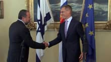 Israelin ulkoministeri Avigdor Lieberman ja Suomen ulkoministeri Alexander Stubb.