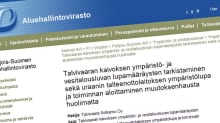 Talvivaaran lupa-asioihin voi antaa lausuntoja myös sähköisesti Pohjois-Suomen aluehallintoviraston sivuilla