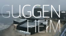 Visualisointi GH-04380895 -rakennuksesta, jonka päällä teksti Guggenheim.