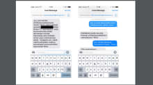 Kuvakaappaus iMessage-viestistä. 