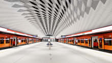 Metrojunat Matinkylän asemalla Espoossa 
