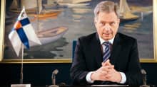 Tasavallan presidentti Sauli Niinistö pitää uudenvuodenpuhetta.