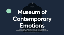 Screenshot from the opening page of the Museum of Contemporary Emotions virtual tour.