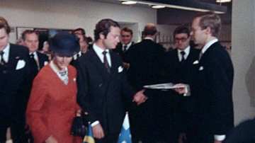 Ruotsin kuningaspari vierailulla Tampereella 1979.