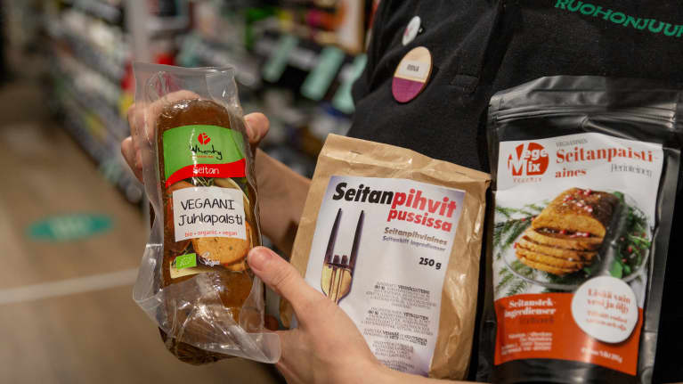 Seitan vegaani kinkku Ruohonjuuri