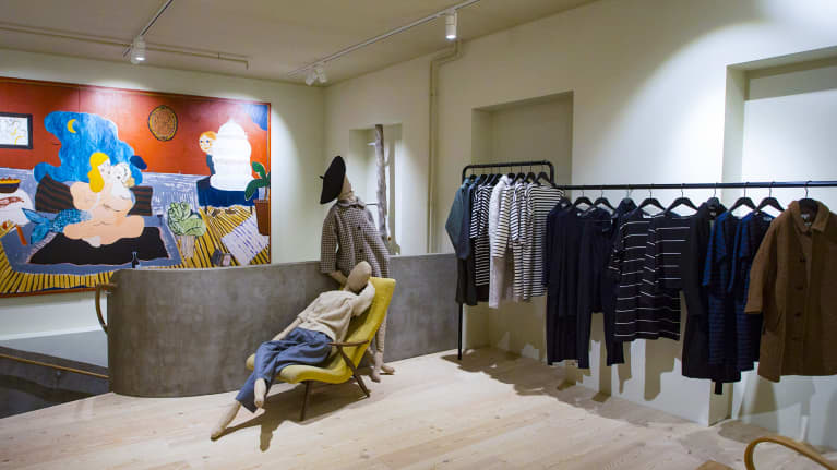  Helsinki. Suomalaisen muodin keskuksen Gardernin pressitilaisuus
Suomalaisen muodin keskus Garden avautuu Helsingissä. Kuvassa Samuji liike.