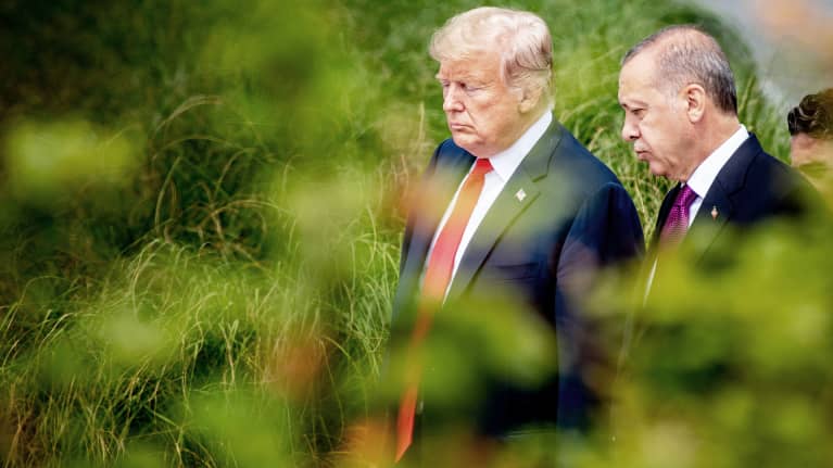 Presidentit Donald Trump ja Recep Tayyip Erdogan