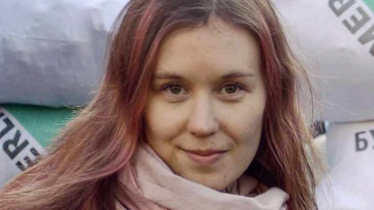 STT-Lehtikuvan toimittaja Maria Annala Kiovan mielenosoituksissa Ukrainassa 24. tammikuuta 2014.