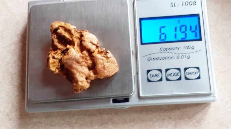 Tankavaaran kullanhuuhdonnan SM-kilpailuissa löytyi noin 60 gramman painoinen kultahippu. 