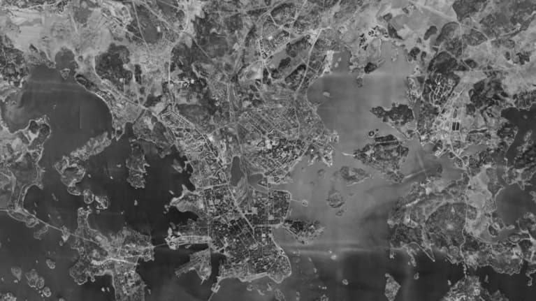 Ilmakuva Helsingistä 1950