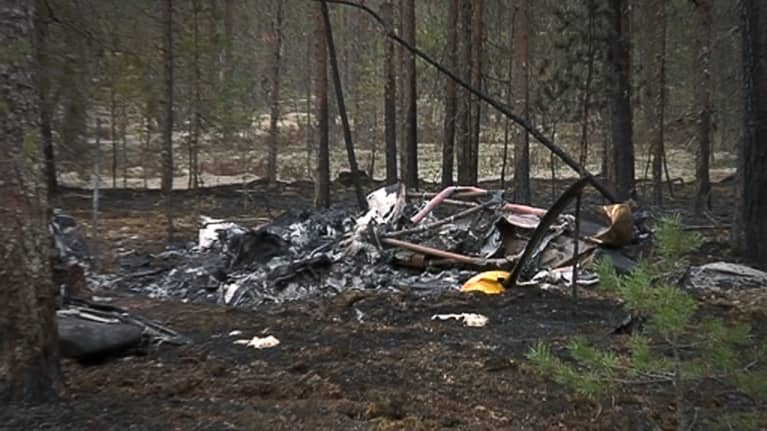Jämijärven lento-onnettomuuden turmapaikka.