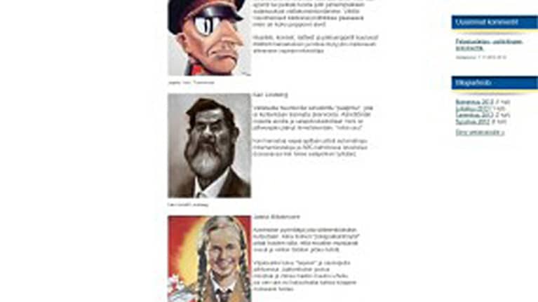 Kuvakaappaus Pietarsaaren Perussuomalaisten vanhasta palstasta