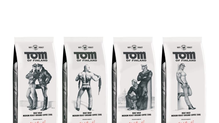 Tom of Finland -kahvipaketteja