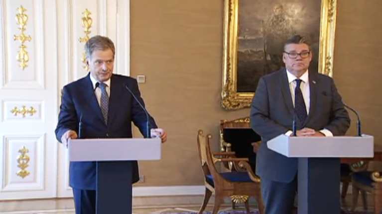 Presidentti Sauli Niinistö ja ulkoministeri Timo Soini.