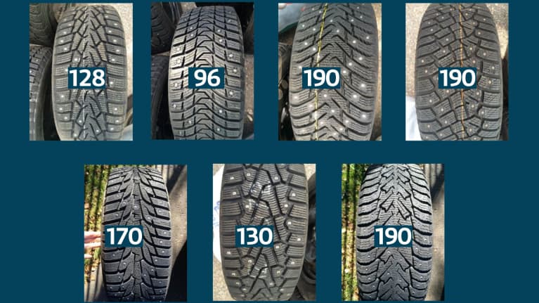 Eri valmistajien nastarenkaita.