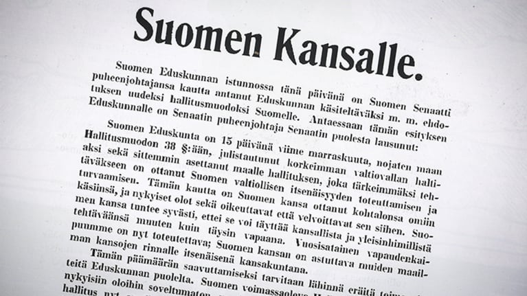 Suomen itsenäisyystunnustus.