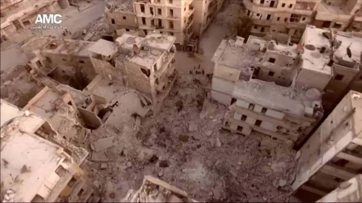 Uutisvideot: Itä-Aleppon kapinallisalueen tuhoja